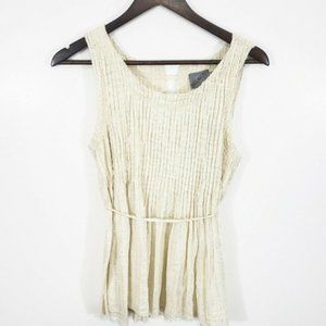 Vanessa Virginia Anthropologie Women's Sleeveless Metallic Top Size 4